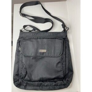 ETA Black Nylon Crossbody Casual Bag Travel Adventure Medium Organizer Purse